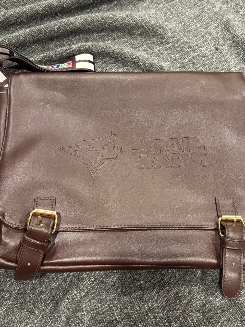 Star Wars Brown Messenger Bag with Toronto Blue Jays Logo